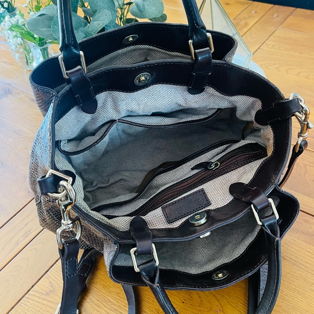 Dooney And Bourke Lizard Python Snakeskin Leather… - image 8